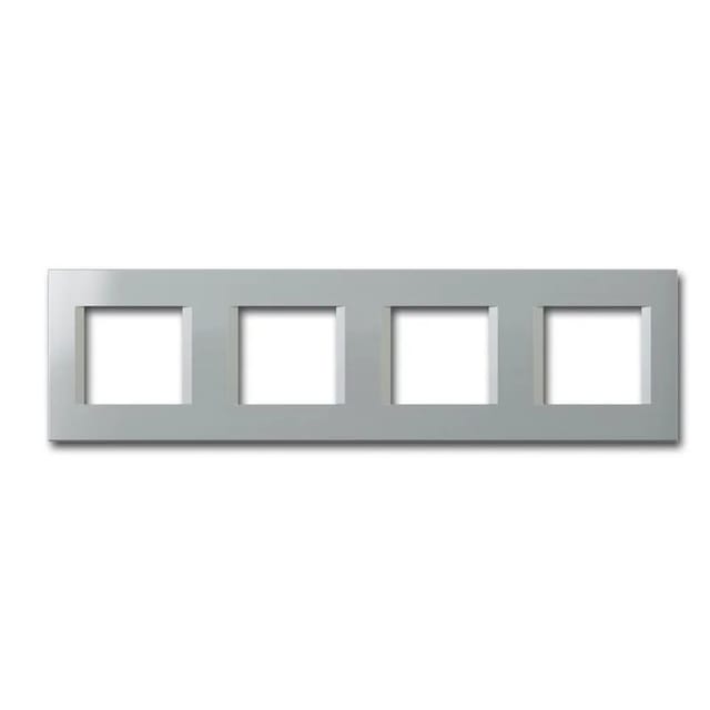 TEM MODUL PLUS 4-Fach UP Rahmen Silber Elox Line