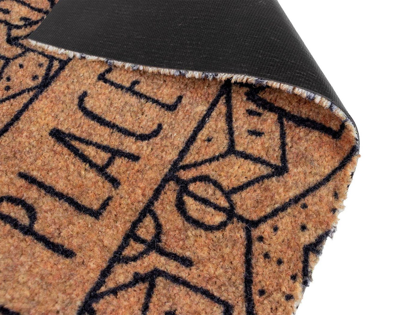 Primaflor-Ideen in Textil Fußmatte Schmutzfangmatte COUNTRY, Place in Town, rechteckig, Höhe: 7 mm, Schmutzfangmatte, Kokos-Optik, mit Spruch, rutschhemmend, waschbar Bild 4