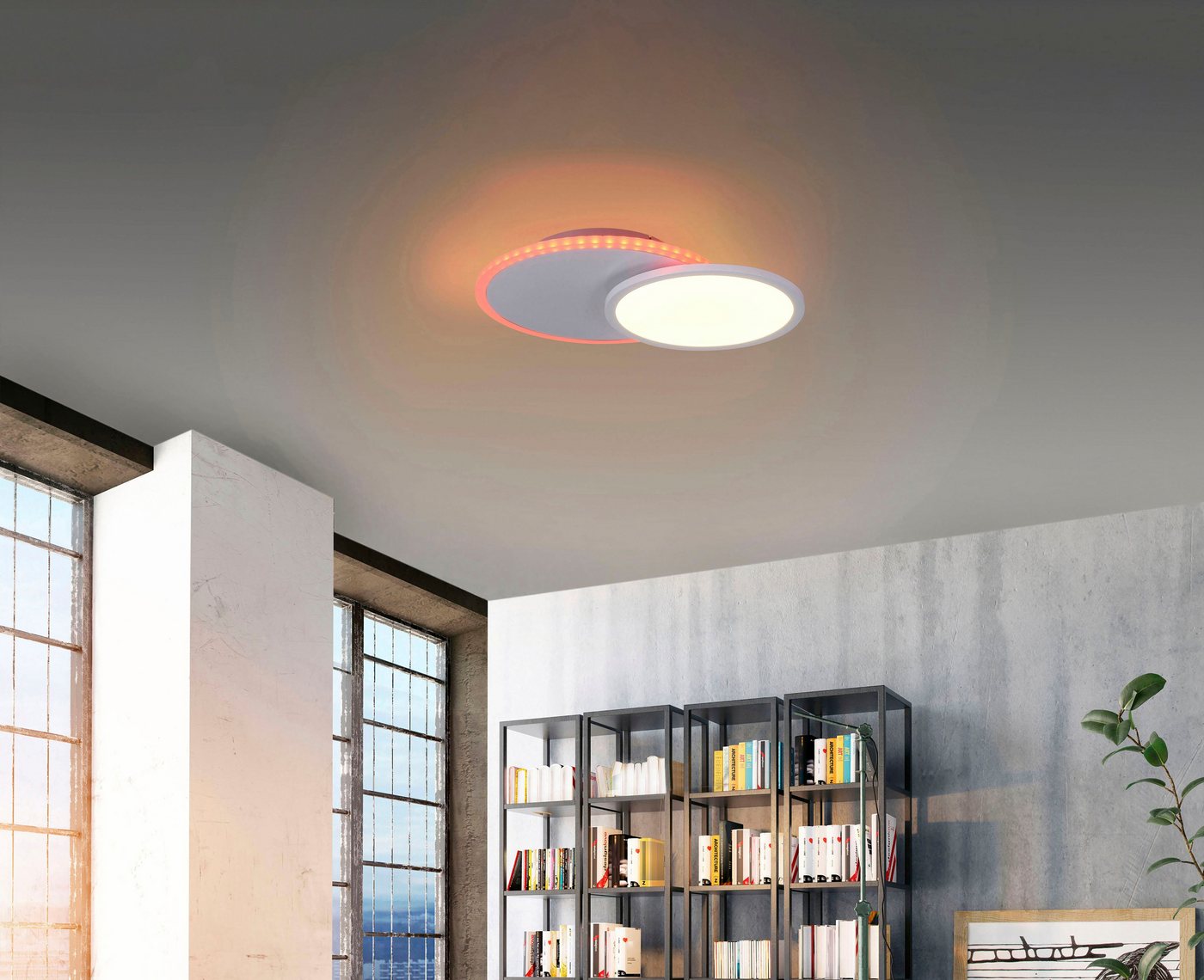 JUST LIGHT Deckenleuchte MADINA, CCT - über Fernbedienung, Memory, nach Trennung vom Netz, RGB, dimmbar über Fernbedienung, LED fest integriert, warmweiß - kaltweiß, CCT-tunable white,RGB,dimmbar über Fernbedienung,Funk-Fernbedienung Bild 5