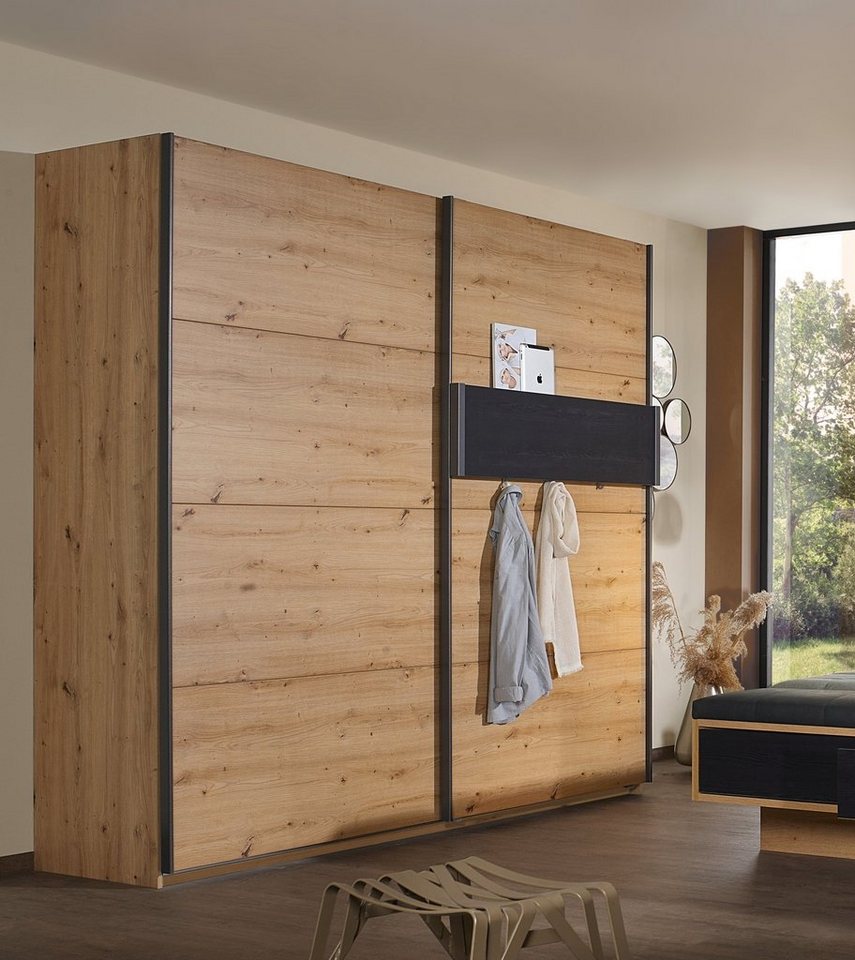 rauch Schwebetürenschrank Kleiderschrank Schrank Garderobe Schlafzimmerschrank APOLLON inkl. praktischem Hängeelement mit 6 Kleiderhaken MADE IN GERMANY Bild 3