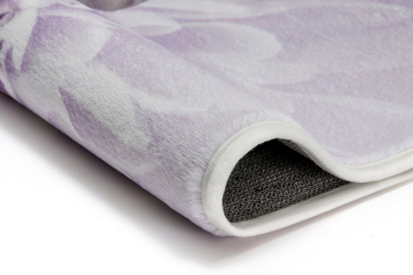 Kleine Wolke Badematte Dahlia, Badvorleger, Badezimmer Teppich, Höhe 5 mm, rutschhemmend beschichtet, fußbodenheizungsgeeignet, Polyester, rechteckig, Badteppich, bedruckt, Blütenmotiv, Pastell Farben Bild 2