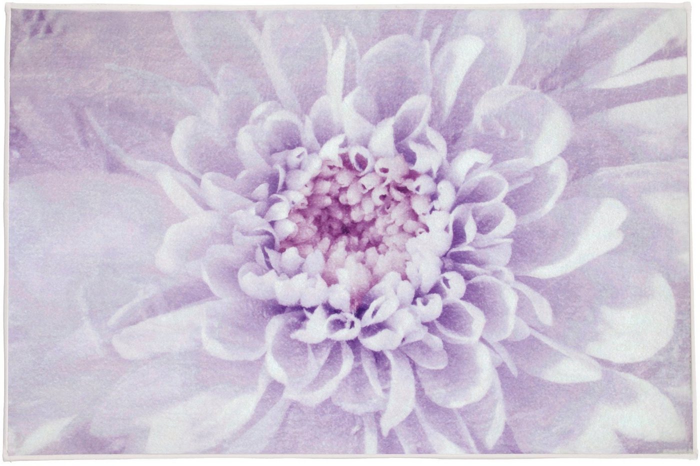 Kleine Wolke Badematte Dahlia, Badvorleger, Badezimmer Teppich, Höhe 5 mm, rutschhemmend beschichtet, fußbodenheizungsgeeignet, Polyester, rechteckig, Badteppich, bedruckt, Blütenmotiv, Pastell Farben Bild 4