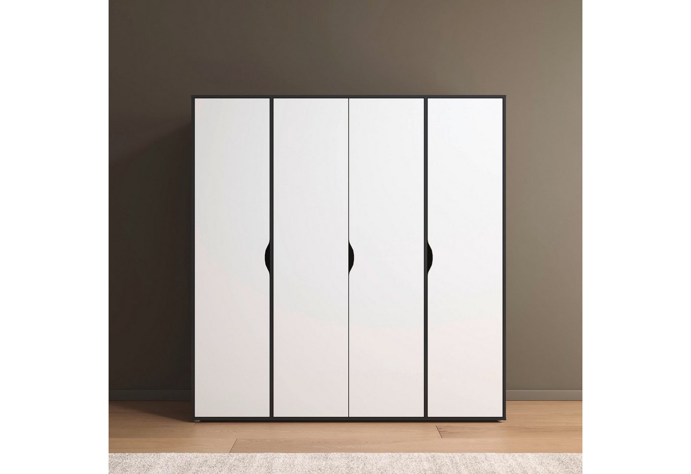 rauch Drehtürenschrank Kleiderschrank Schrank Garderobe Wäscheschrank NARAI viel Stauraum (in 3 verschiedenen Ausstattungen BASIC/CLASSIC/PREMIUM) Griffausfräsungen für eine grifflose Optik TOPSELLER MADE IN GERMANY Bild 3
