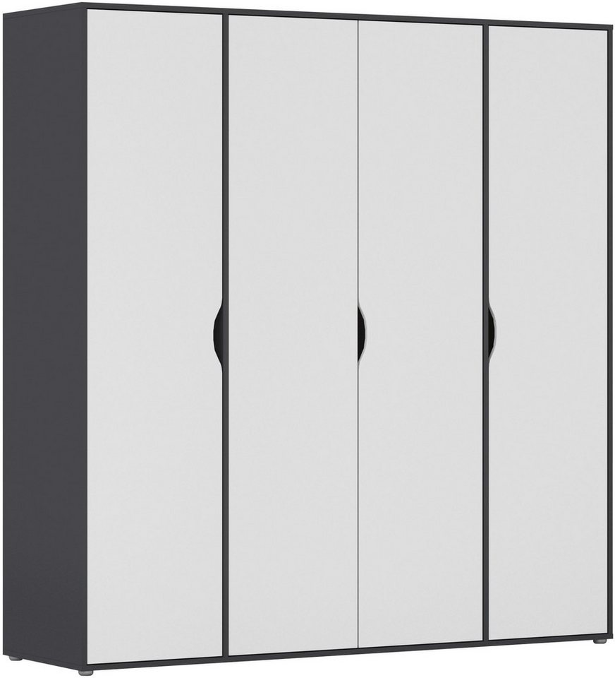 rauch Drehtürenschrank Kleiderschrank Schrank Garderobe Wäscheschrank NARAI viel Stauraum (in 3 verschiedenen Ausstattungen BASIC/CLASSIC/PREMIUM) Griffausfräsungen für eine grifflose Optik TOPSELLER MADE IN GERMANY Bild 4
