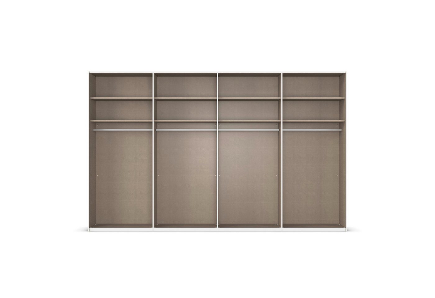 rauch Schwebetürenschrank Kleiderschrank Schrank Garderobe Schlafzimmerschrank SCALE-WOOD edle geteilte Front in massiver Asteiche mit Spiegel MADE IN GERMANY Bild 3