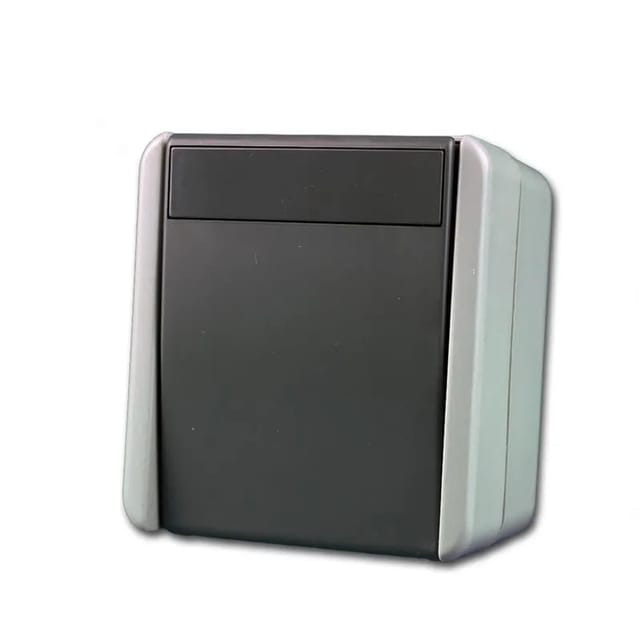 TEM Fontana Schalter 2 Polig Grau 250V10A AP IP44
