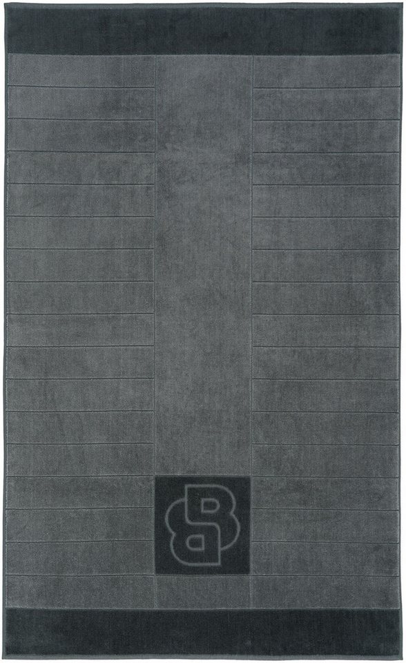BOSS Home Badetuch DOUBLEB, Frottiervelours (1-St), mit Label-Applikationen, mit Bordüre und B BOSS Logo