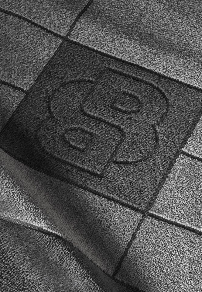 BOSS Home Badetuch DOUBLEB, Frottiervelours (1-St), mit Label-Applikationen, mit Bordüre und B BOSS Logo Bild 4