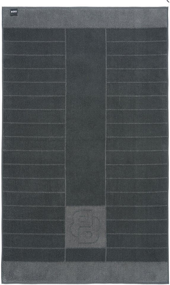 BOSS Home Badetuch DOUBLEB, Frottiervelours (1-St), mit Label-Applikationen, mit Bordüre und B BOSS Logo Bild 5