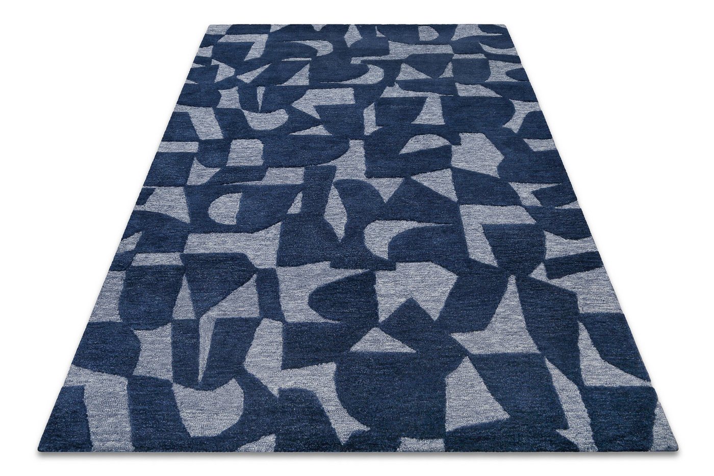Wecon home Teppich Ocean State, rechteckig, Höhe: 10 mm, handgefertigt, gemustert, pflegeleicht, Wolle, Wohnzimmer, Esszimmer