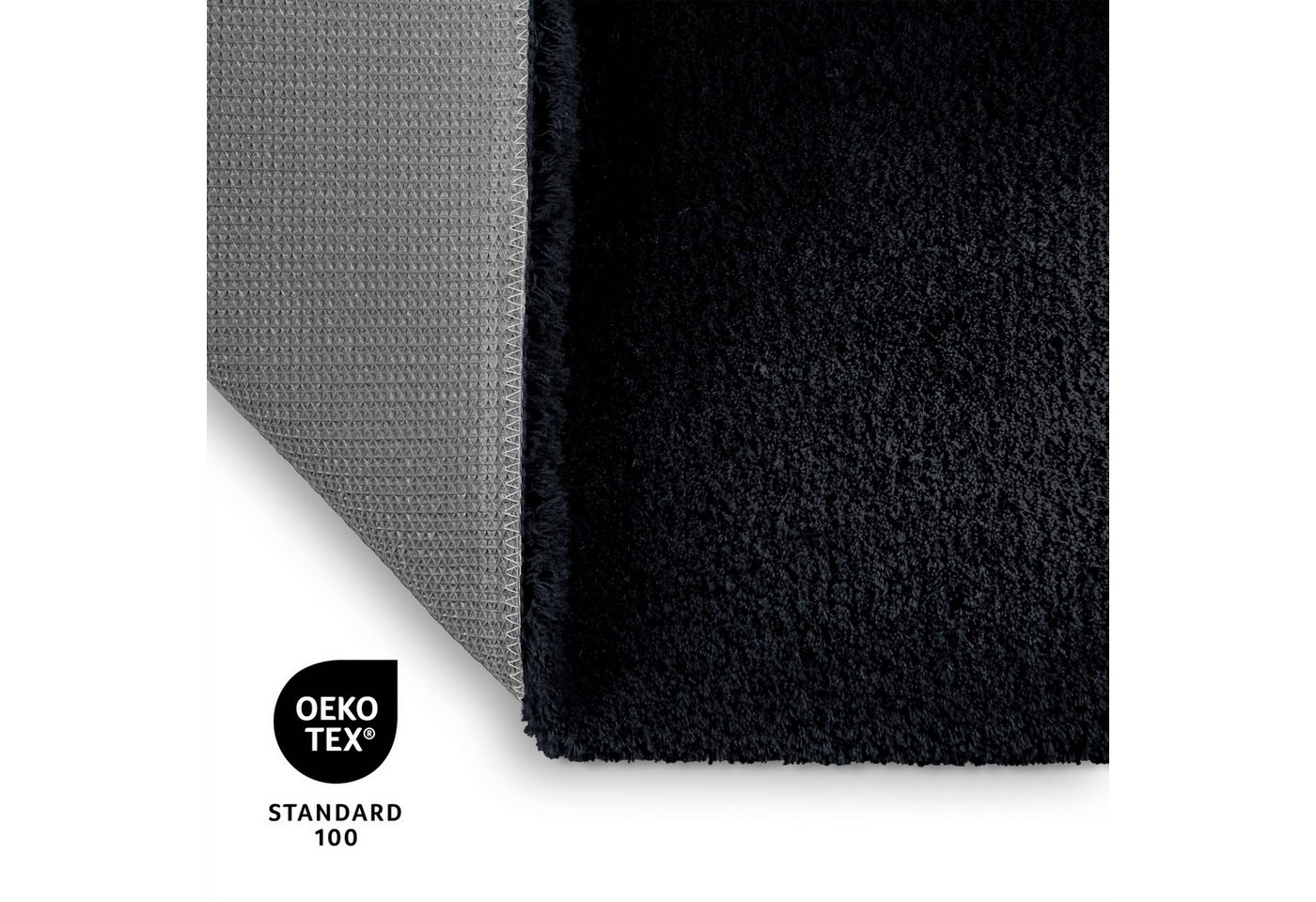 OTTO home Badematte Kaarin, Höhe 30 mm, rutschhemmend beschichtet, fußbodenheizungsgeeignet, Polyester, rund, Badteppich, getuftet, flauschig, hochflor, große Farbauswahl Bild 2