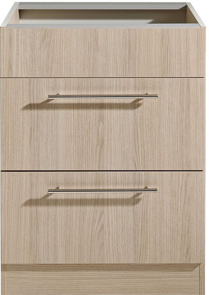wiho Küchen Kochfeldumbauschrank Filo 60 cm breit, mit 2 großen Auszügen ohne Arbeitsplatte