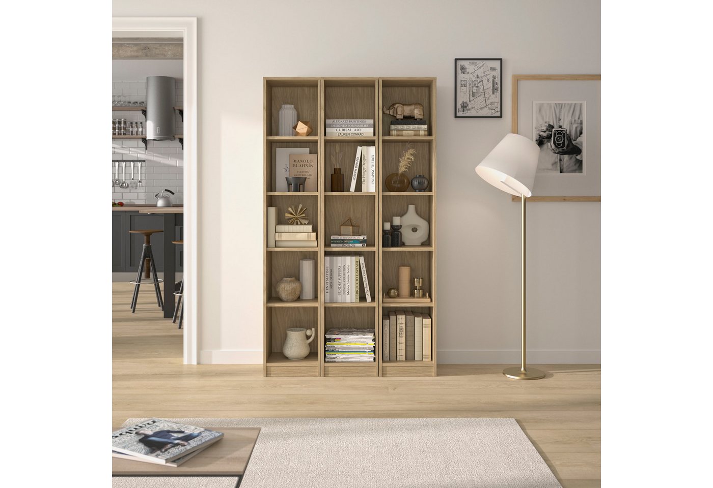 Gami Bücherregal Bücherregal Iris, Praktisch und funktional für eine optimale Aufbewahrung Bild 3
