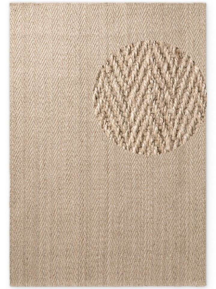 Villeroy & Boch Teppich Mirabelle, rechteckig, Höhe: 10 mm, Jute, Natur, Wohnzimmer, Esszimmer, Schlafzimmer, Fischgrätendesign Bild 3