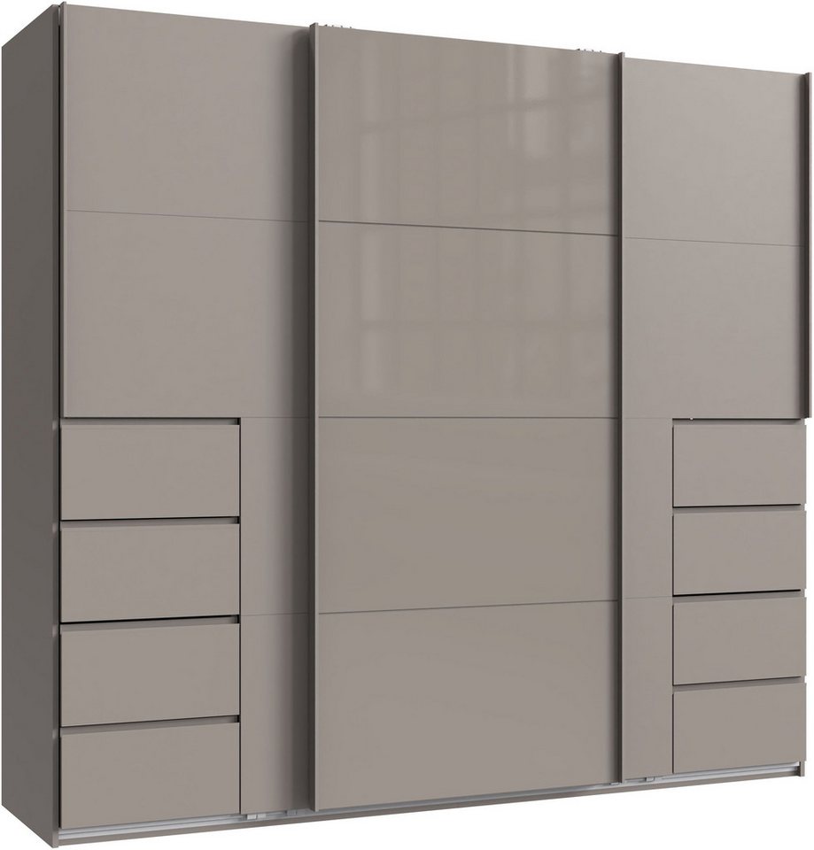 Wimex Schwebetürenschrank Bali in den Breiten 225cm & 270cm, Kleiderschrank mit Glaselement Schrank mit 3 Türen, in den Farben: grafit oder saharagrau erhältlich Bild 4
