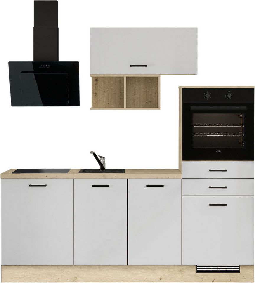 IMPULS KÜCHEN Küchenzeile München, Ausrichtung wählbar, Schubkästen mit Soft-Close, (Set), in verschiedenen Farben erhältlich, Breite 210 cm Bild 4