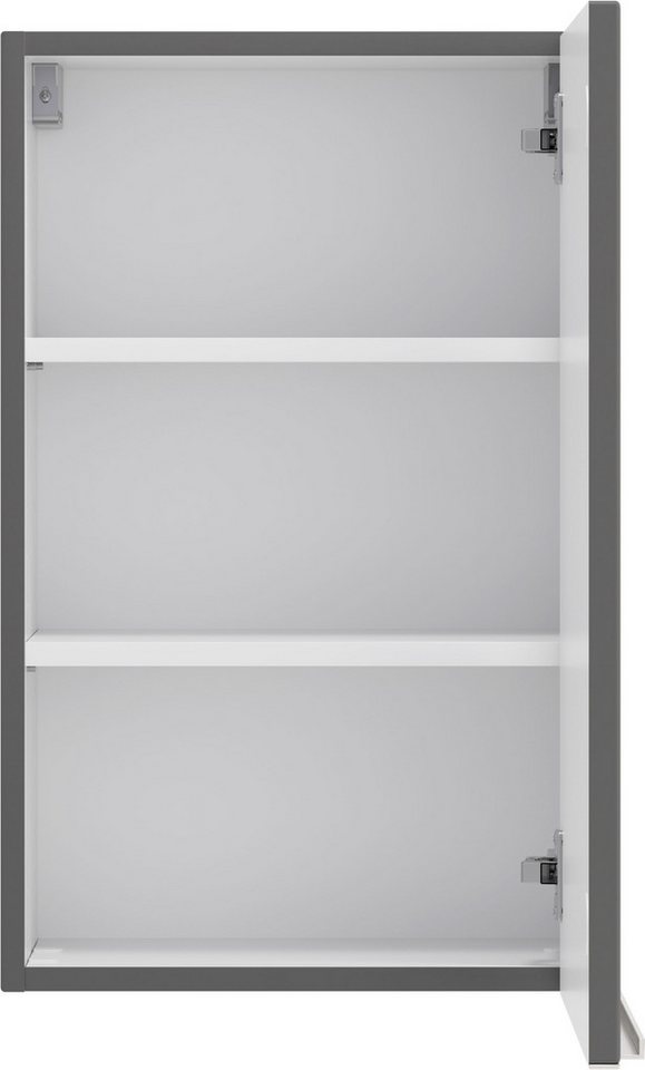 welltime Hängeschrank TRIENT, Hängeschrank 40 cm, gedämpfte Scharniere (Maße (B/H/T): ca. 40/64/20 cm) onyx-grey, gedämpfte Tür, verstellbare Einlegeböden Bild 2