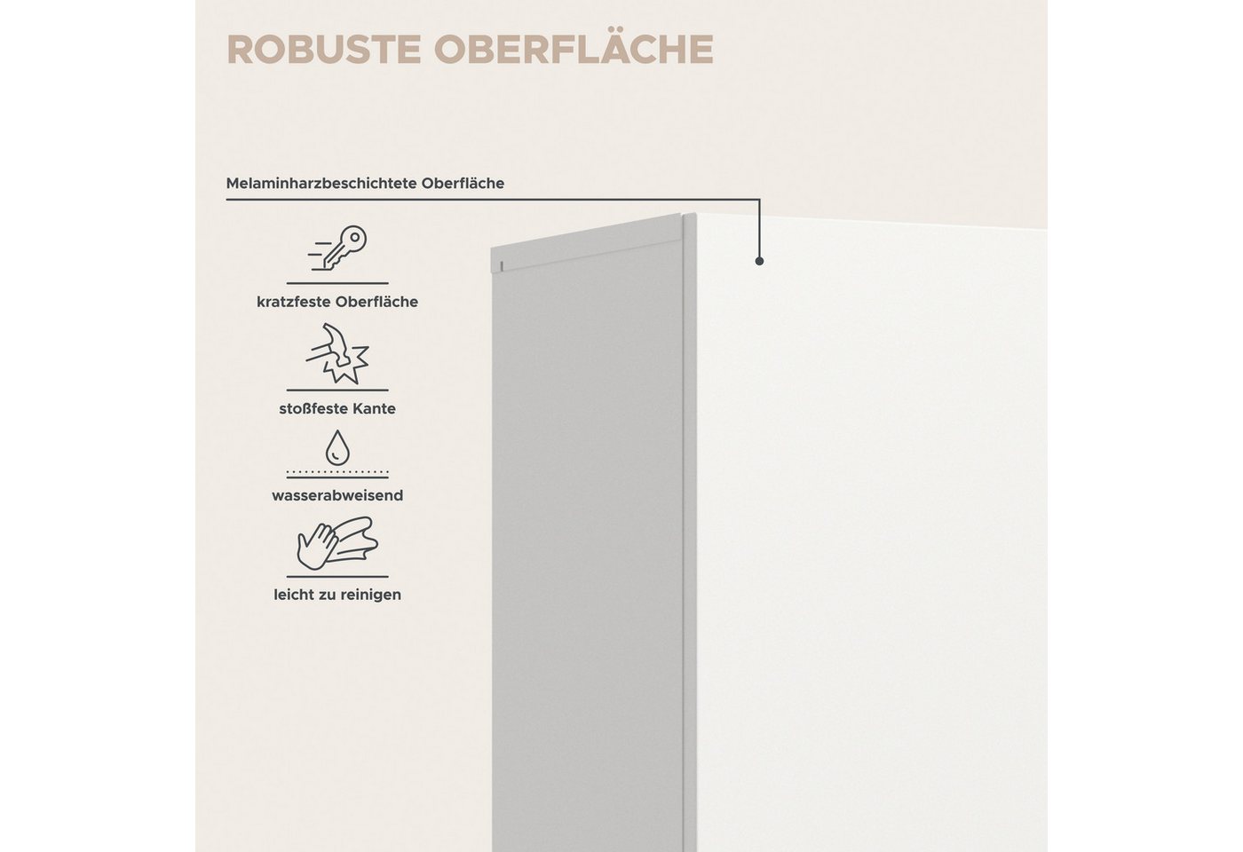 OTTO home Hängeschrank MAOI, Höhe 166cm, 1 Tür, 2 Schubkästen, 1 offenes Fach (Türanschlag wechselbar, insg. 4 Fächer) Badezimmerschrank, Schrank, Kommode, Midischrank, Bad, Badezimmer Bild 5