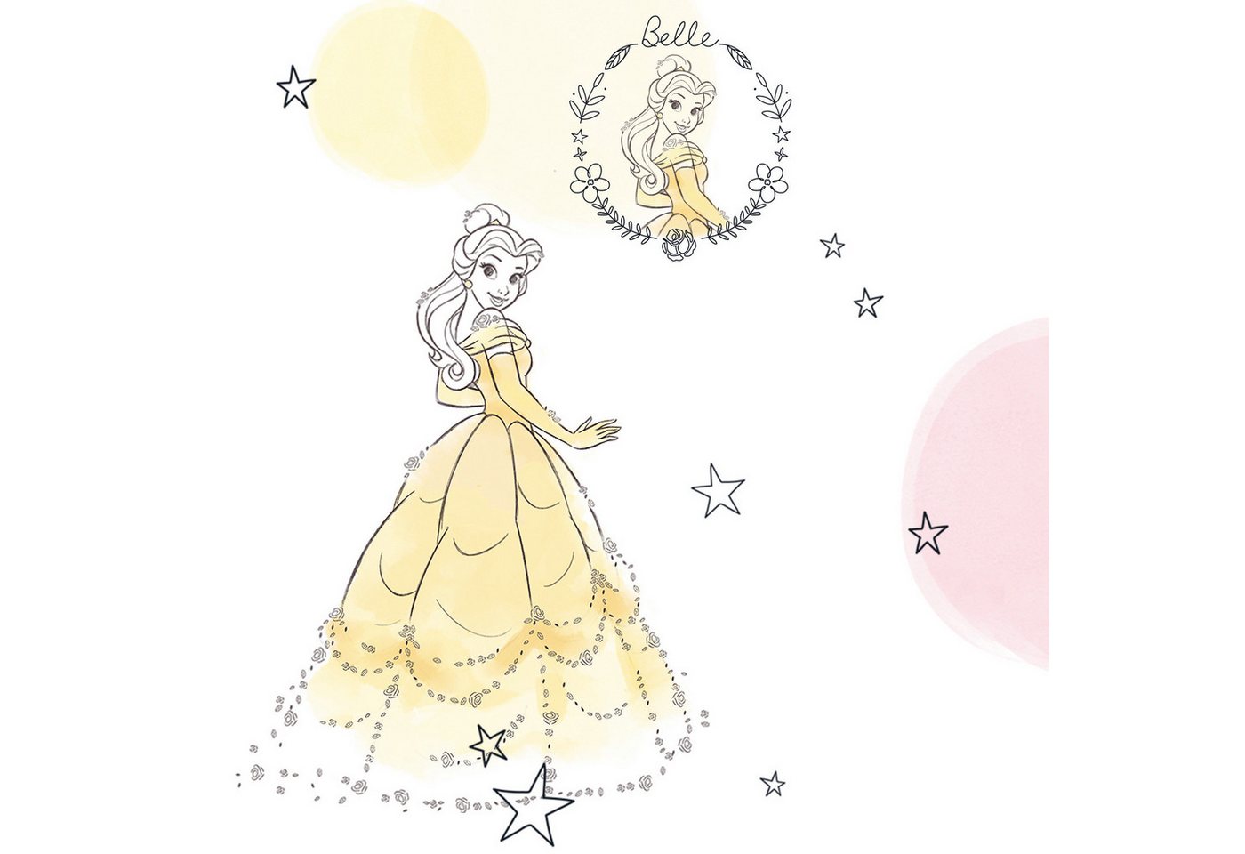 Komar Vliestapete Princess Pretty Pastel, glatt, bedruckt, (1 St), Rolle mit 53 x 1005 cm Bild 4