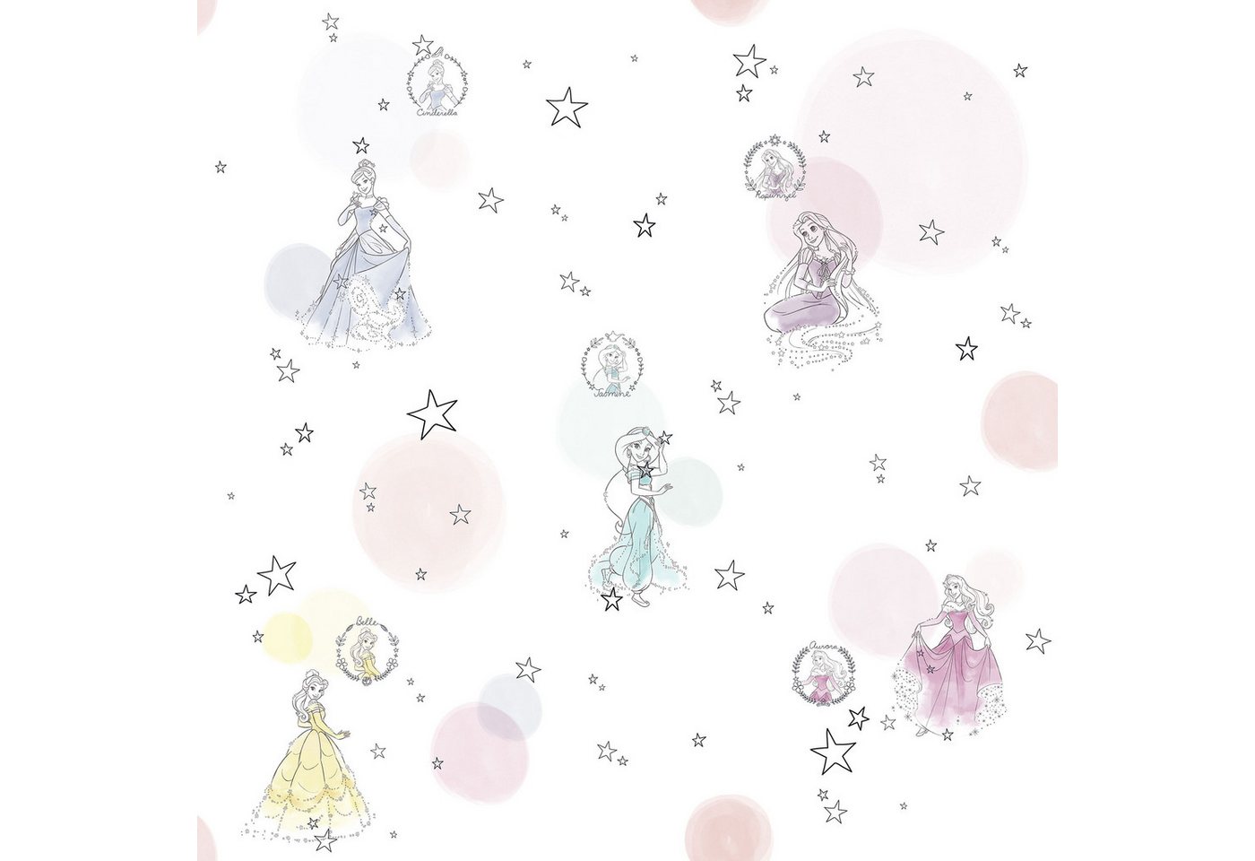 Komar Vliestapete Princess Pretty Pastel, glatt, bedruckt, (1 St), Rolle mit 53 x 1005 cm Bild 5