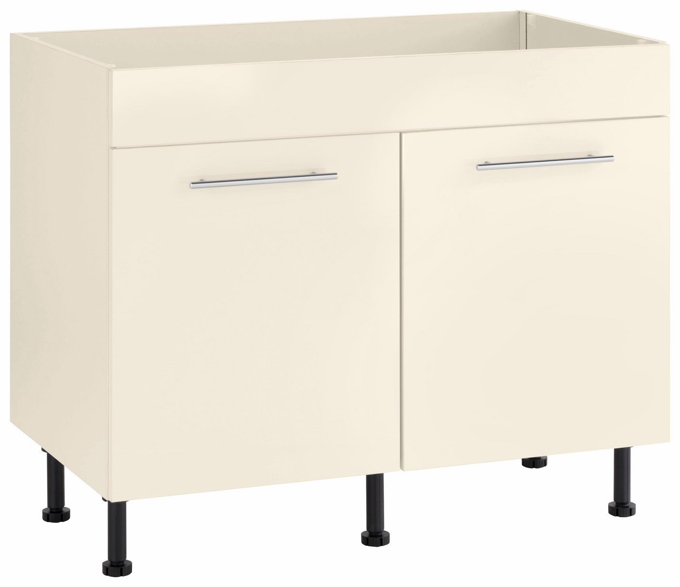 wiho Küchen Spülenschrank Ela Breite 100 cm, höhenverstellbare Füße Bild 3