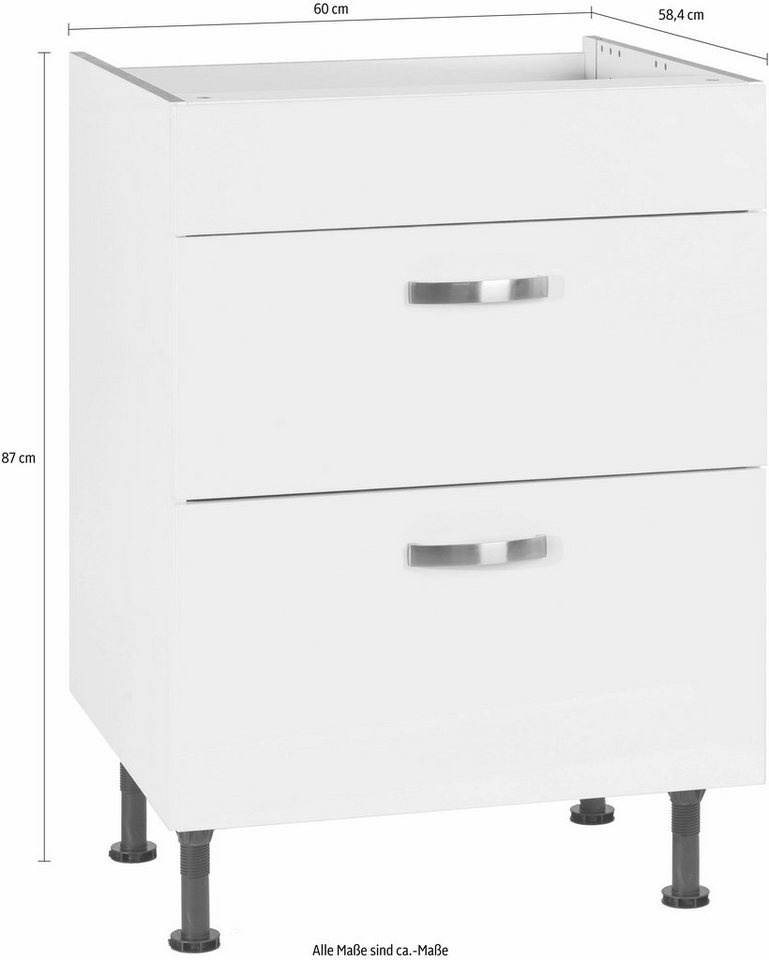 KOCHSTATION Kochfeldumbauschrank KS-Cara Breite 60 cm, mit Vollauszügen und Soft-Close-Funktion Bild 2