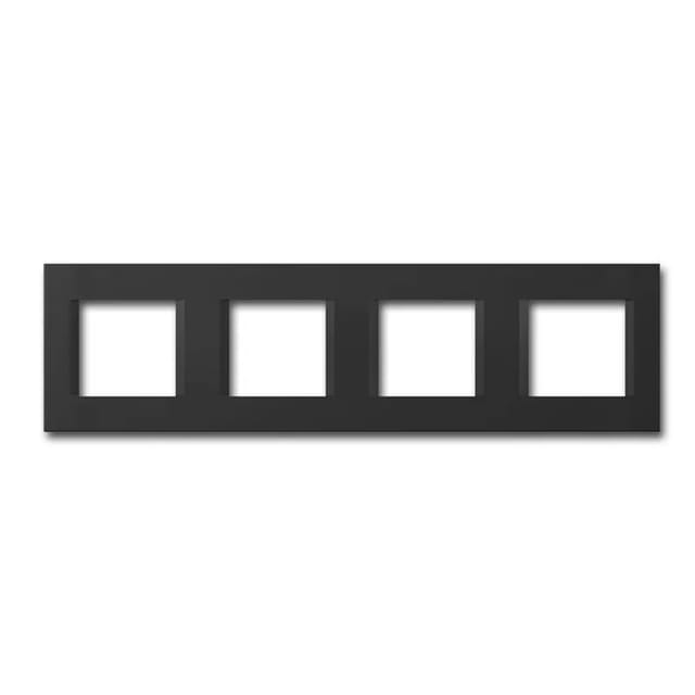 TEM MODUL PLUS 4-Fach UP Rahmen Schwarz Matt Line