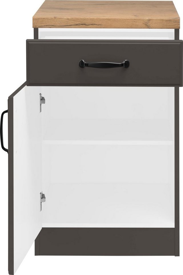 wiho Küchen Unterschrank Erla 50 cm breit mit Kassettenfront Bild 4
