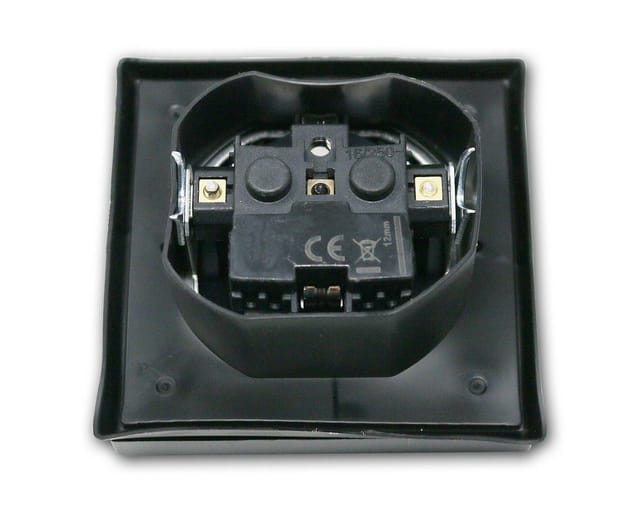 McPower SHALLOW Steckdose IP44 Anthrazit 250V16A mit Rahmen