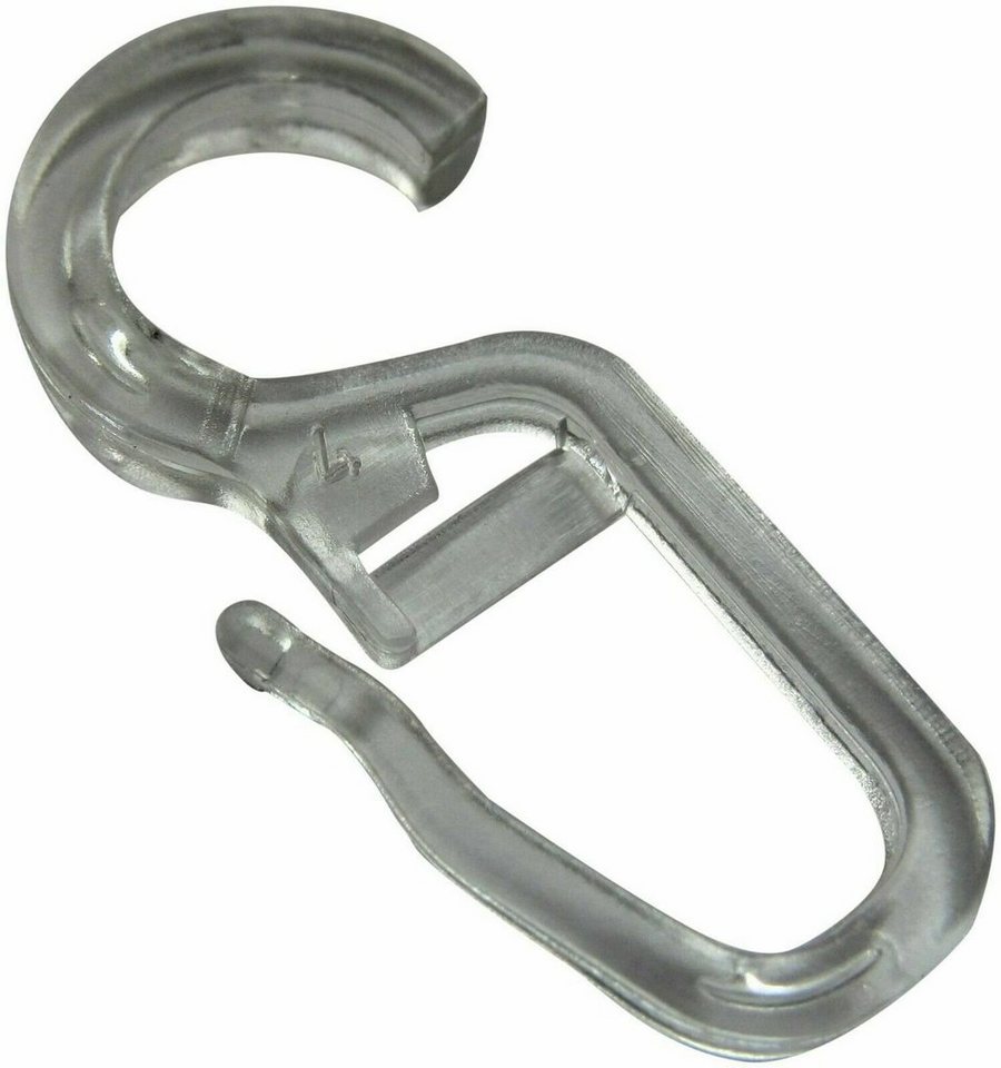 rewagi Gardinenhaken Faltenlegehaken, Gardinenhaken, Gardinengleiter, Gardinenzubehör, Gardinen, Vorhänge, Seitenschals, Flächenvorhänge, (100-St., Öse Ø 12 mm transparent), Verkaufseinheit: 25, 50, 100 Stück