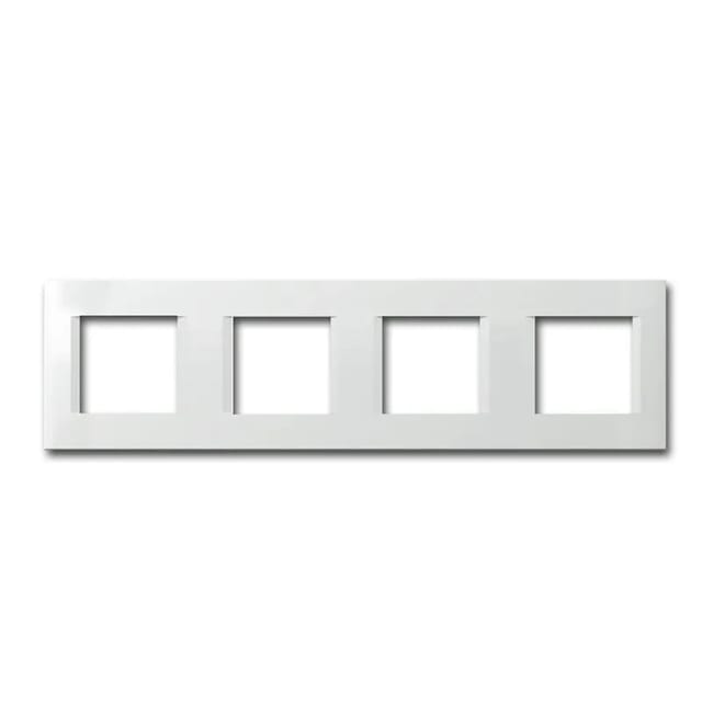 TEM MODUL PLUS 4-Fach UP Rahmen Weiß Glanz Line
