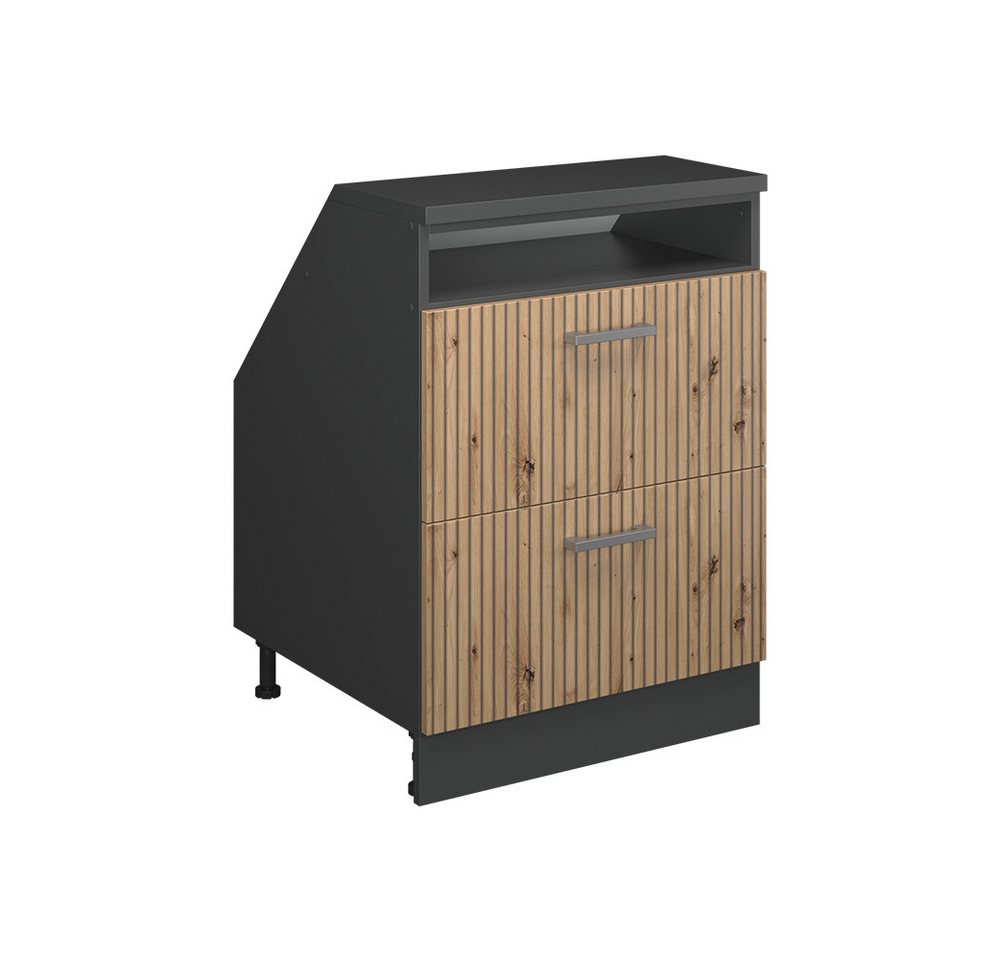 Vicco Unterschrank R-Line, Artisan-Eiche/Anthrazit, 60 cm mit 2 Schubladen, Schrankkor... (1-St) Bild 5