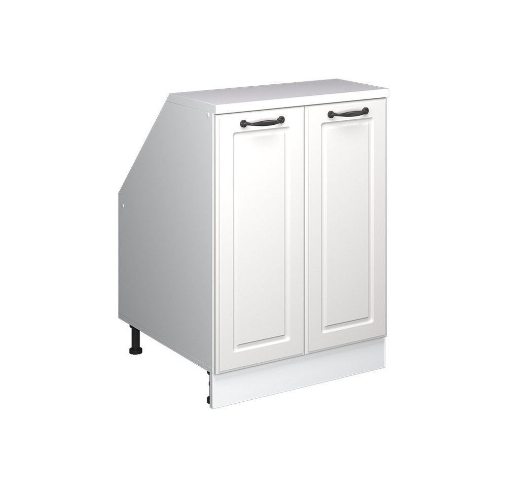Vicco Kommode Rion, Weiß Landhaus/Weiß, 60 x 81.6 cm mit 2 Türen, Schrankkorpu... (1 St) Bild 3