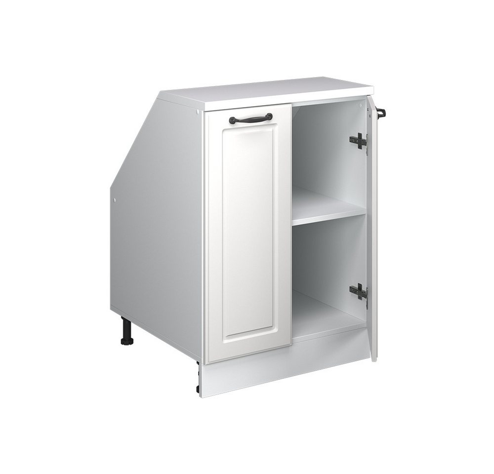 Vicco Kommode Rion, Weiß Landhaus/Weiß, 60 x 81.6 cm mit 2 Türen, Schrankkorpu... (1 St) Bild 4