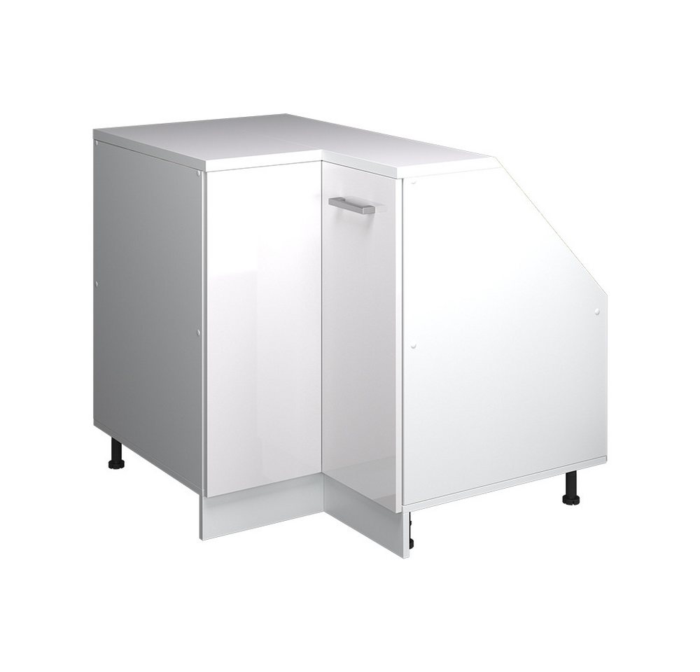 Vicco Kommode Rion, Weiß Hochglanz/Weiß, 75.6 x 81.6 cm mit 1 Tür, Schrankkorp... (1 St)