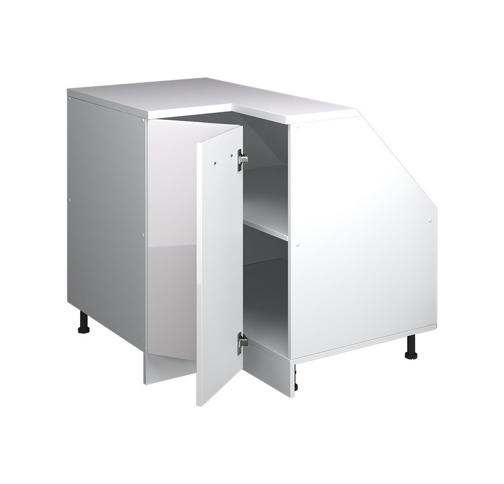 Vicco Kommode Rion, Weiß Hochglanz/Weiß, 75.6 x 81.6 cm mit 1 Tür, Schrankkorp... (1 St) Bild 2