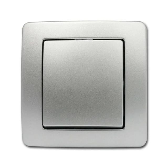 TEM EKONOMIK Kreuz Schalter Silber 250V10A UP