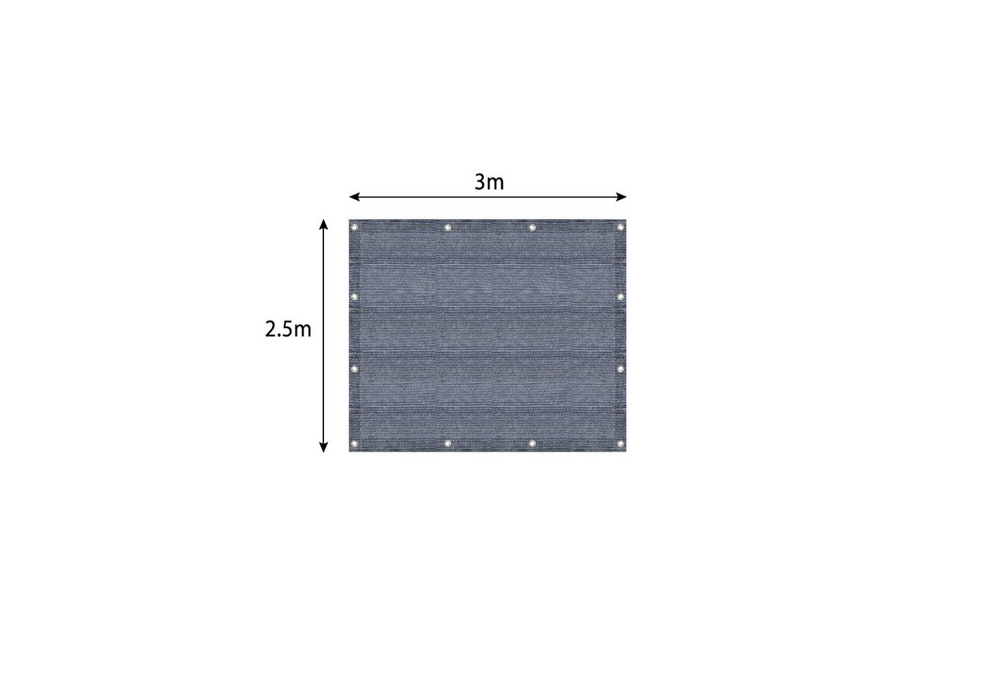 FIVMEN Outdoorteppich Vorzeltteppich Camping Matte HDPE Markisenteppich Bläulich-grau, 2.5x3m, mit Aluminiumschlaufen Zeltunterlage+Tragetasche Verschiedene Größen Bild 4