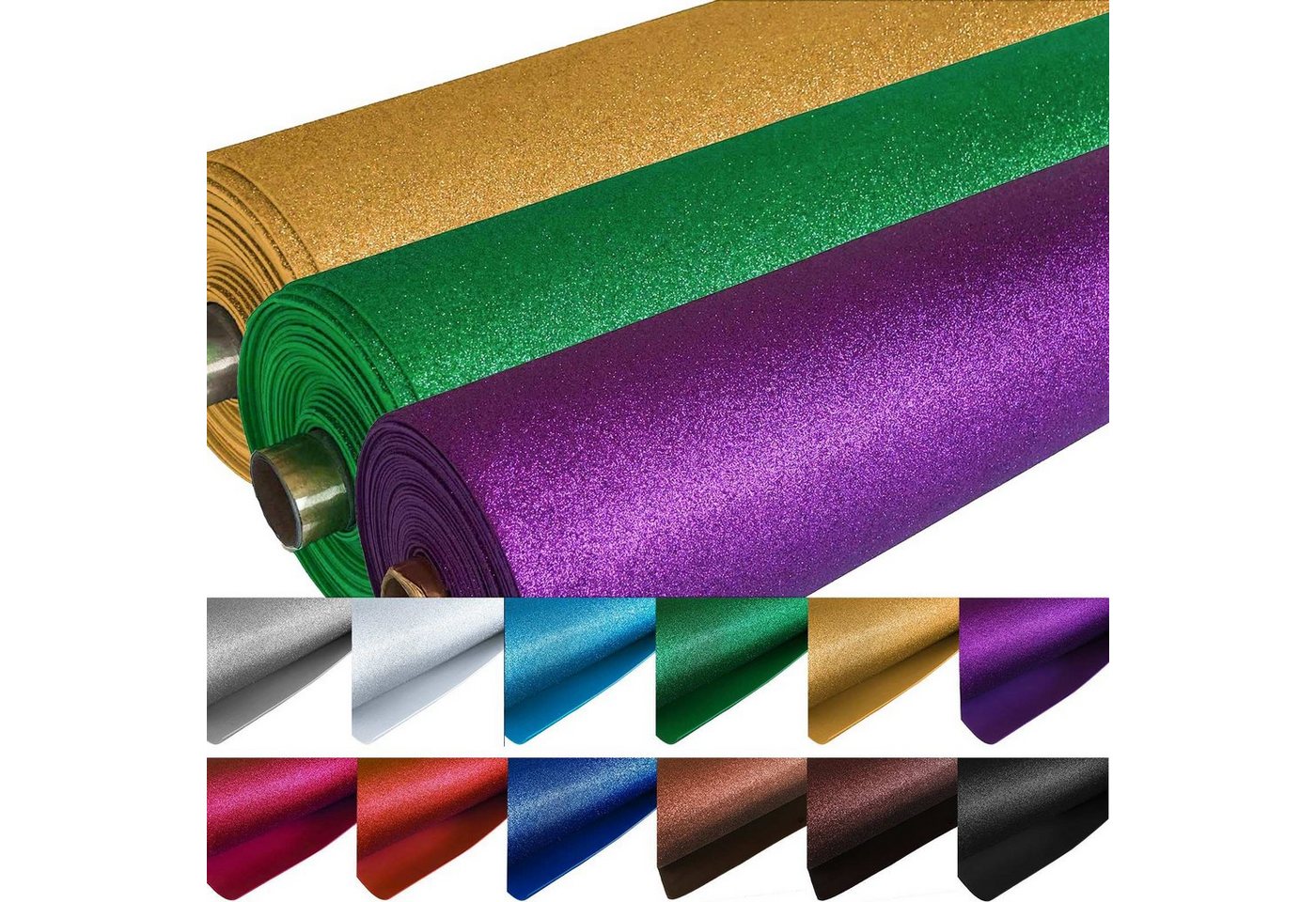 maDDma Moosgummi 50cm Glitzer-Moosgummi EVA 90cm breit, weiß Bild 4