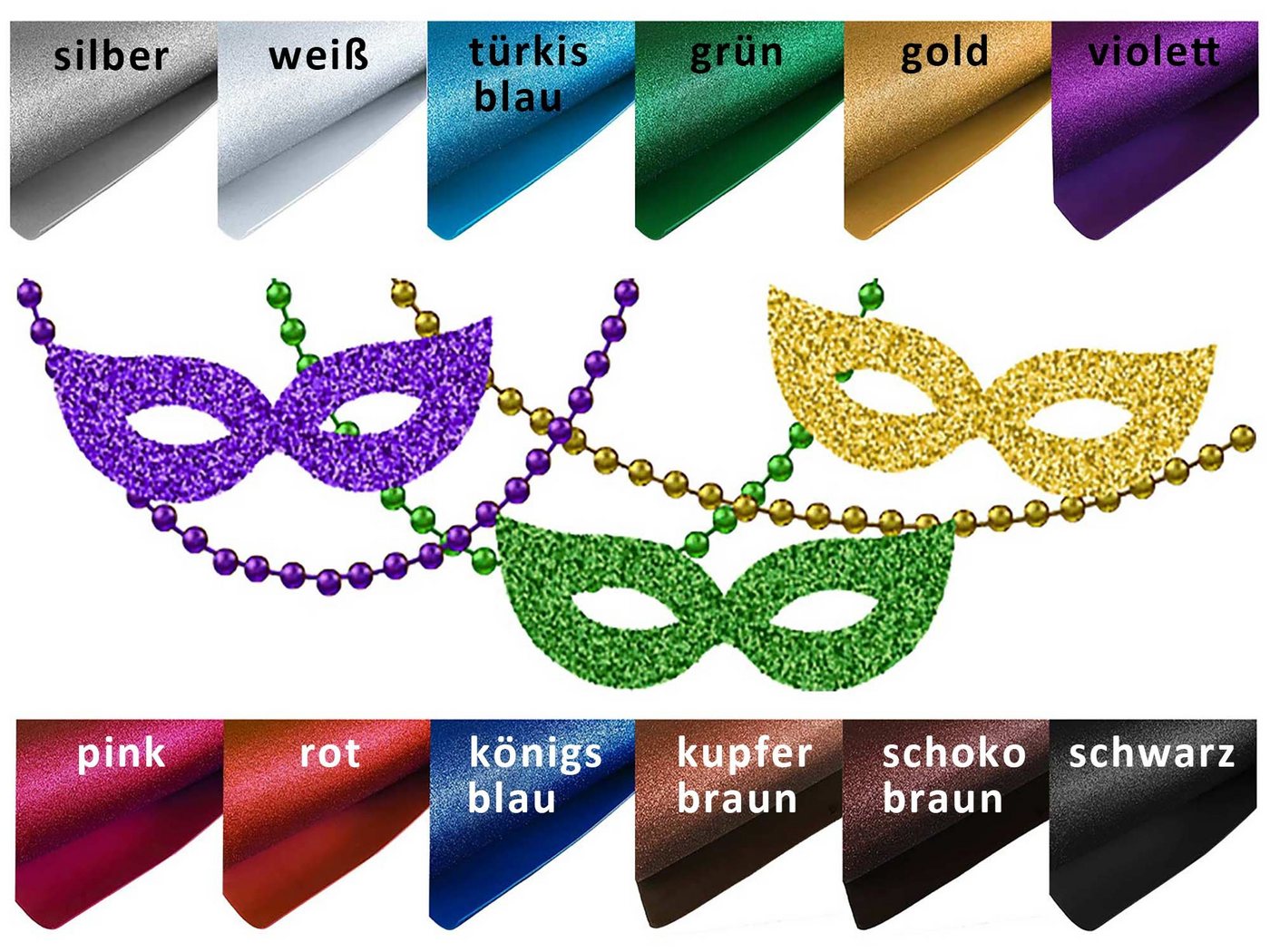 maDDma Moosgummi 50cm Glitzer-Moosgummi EVA 90cm breit, weiß Bild 5