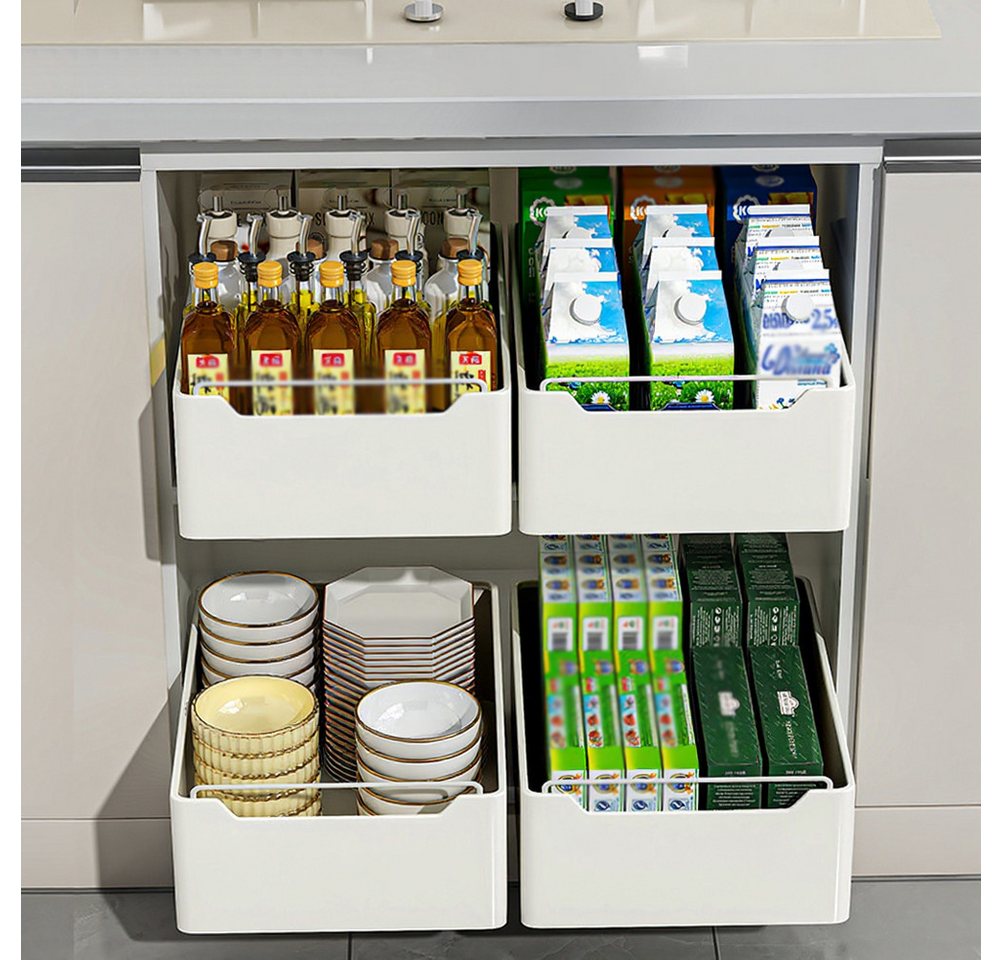 GarveeMore Ablageregal Kohlenstoffstahl Küche Pull-Out Rack Schrank Schublade Speicher Bild 4