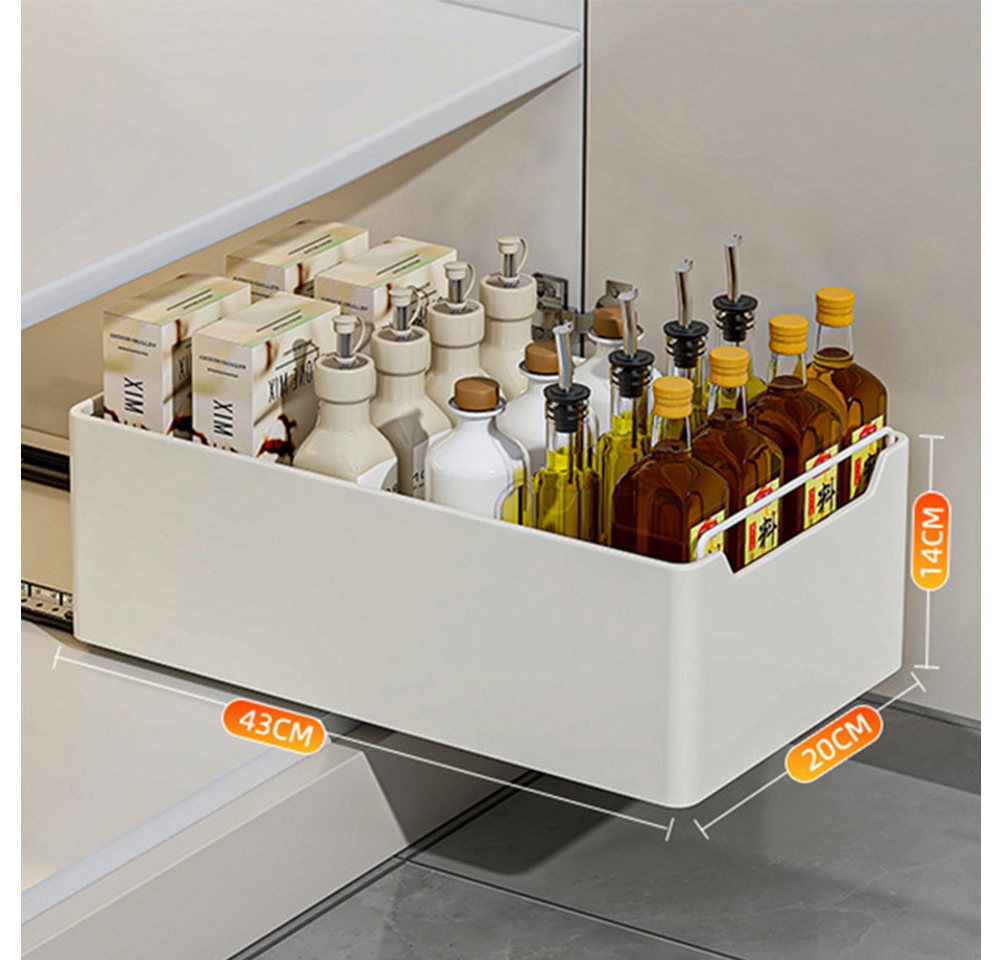 GarveeMore Ablageregal Kohlenstoffstahl Küche Pull-Out Rack Schrank Schublade Speicher Bild 5