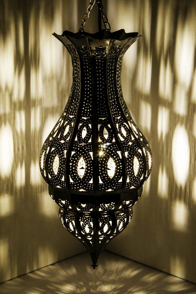 Marrakesch Orient & Mediterran Interior Pendelleuchte Oosterse lamp Djamir, zilver, hoogte 47 cm, Handgemaakt unicum, Handarbeit Bild 3