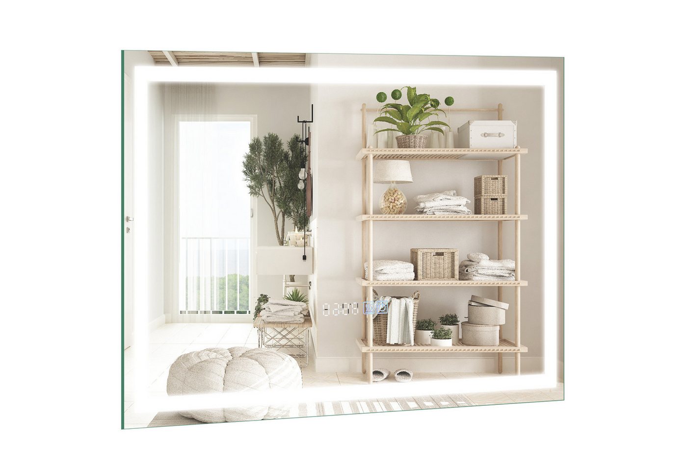 COSTWAY Badspiegel mit LED dimmbar, Touch & Anti-Beschlag & Memory-Funktion Bild 4