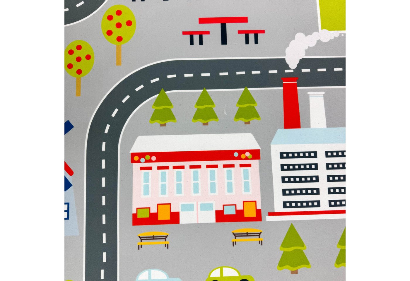Carpetia Kinderteppich Kinderteppich pflegeleicht rutschfest mit Stadt Motiv in Grau, rechteckig, Höhe: 5 mm Bild 4
