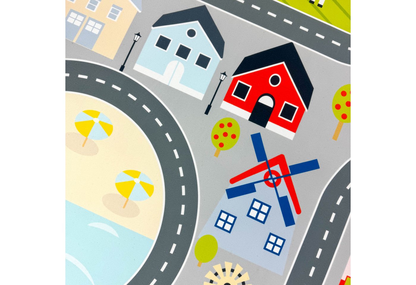Carpetia Kinderteppich Kinderteppich pflegeleicht rutschfest mit Stadt Motiv in Grau, rechteckig, Höhe: 5 mm Bild 5