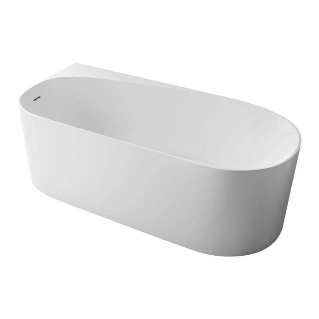Bernstein - Freistehende Badewanne Onda Corner Acryl Weiß Glänzend Einbau Links