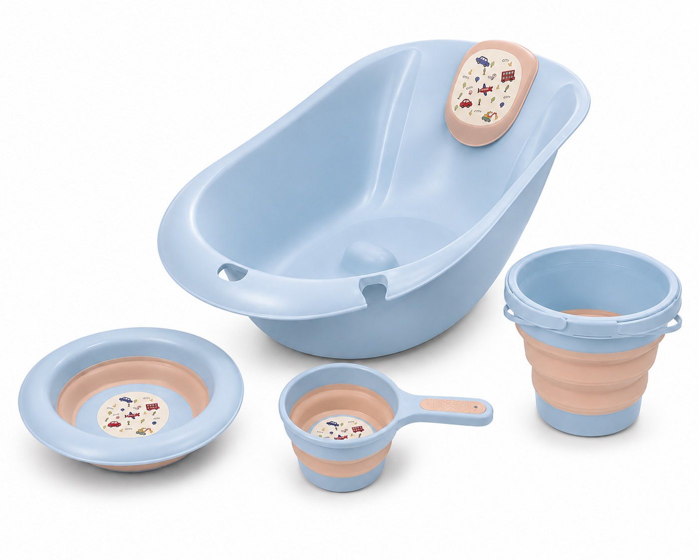 Boncuks Home Babybadewanne Baby Badewanne Set mit Zubehör 60cm-Kompakt Bild 2