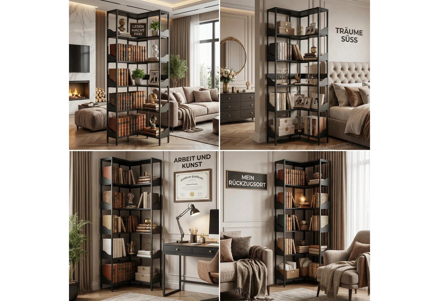 Bellaro Life Bücherregal Vielseitiges Bücherregal als Aufbewahrungsmöbel für Bücher & Wohnraum