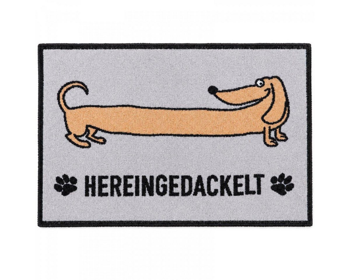 GILDE Fußmatte Fußmatte Hundebande Hereingedackelt (70x50cm)